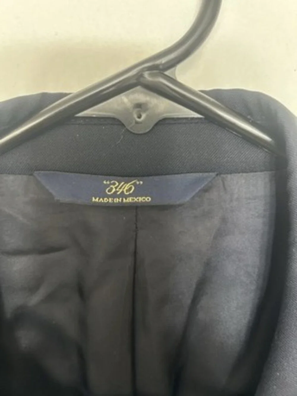 Brooks Brothers 346 Navy Wool Blazer Sport Coat 46R Gold Button 2 Button